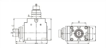 BMT55-90-100-ER25 Радиальный приводной блок ВМТ 90°